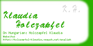 klaudia holczapfel business card